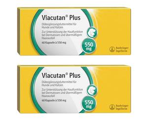 Boehringer Ingelheim Viacutan Plus - 2 x 40 cápsulas de 550 mg para problemas de piel
