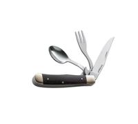 Böker Magnum Bon Appetite - Navaja con Cuchara Tenedor, Color Negro