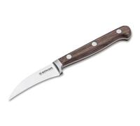Böker Manufaktur Heritage 130903 - Cuchillo para pelar (madera de nogal y acero inoxidable, longitud de la hoja: 7 cm), color marrón y plateado
