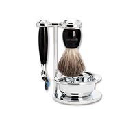 Böker Manufaktur Solingen - Set de afeitado (resina noble, 1 unidad), color negro