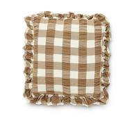 Boel & Jan Funda de cojín Kullavik 45x45 cm Marrón-blanco