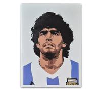 BOEMY Cuadro Decorativo Diego Armando Maradona: Lámina de Colección en Foam - Medida A4 | Cartel de Fútbol, Argentina, Deportes