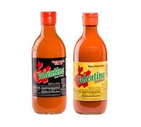 BOEMY Pack de 2 Salsas Valentina - La Original Valentina de México 370 ml. c/u, Amarilla Picante y Negra Extra Picante - la combinación perfecta para tus Snacks