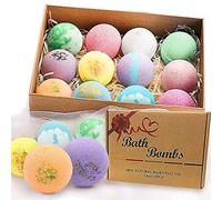 BOENFU Bombas de Baño, Set de Regalo de Bomba de Baño de 12 Piezas con Aceites Esenciales Naturales para Madre, Hombre, Niños, Novia en Navidad, San Valentín, Cumpleaños