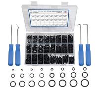 Boeray Juego de juntas tóricas de goma de nitrilo NBR de 24 tamaños, 740 unidades, con púas y ganchos, juego de juntas tóricas métricas para grifo, fontanería y reparación de automóviles, diámetro