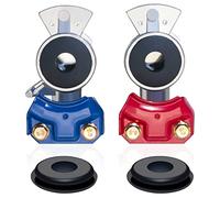 boeray Juego de manguera de aire universal Gladhand de aluminio de emergencia para camión, semirremolque, caravanas, 1 unidad, rojo, 1 unidad azul