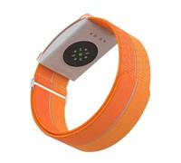 BoerHang Correas Compatible con COROS Heart Rate Monitor, Correa de Nailon Trenzado + Caja Metálica [Unisexo] Correa de Repuesto.Naranja Seda