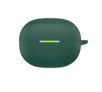 BoerHang Funda Compatible con SHOKZ OpenDots Air, Funda Protectora de Silicona a Prueba de Golpes [LED Frontal Visible] Compatible con SHOKZ OpenDots Air.Verde Oscuro
