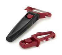 Börner Multi Peeler Set (3-piezas) • Pelador universal/pendular para verduras y frutas • Accesorio cortador en juliana + pelador de patatas + mango múltiusos • Pelador de verduras (Rojo)