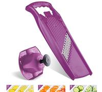 Börner Onda-Gofre PowerLine Cortador de Verduras Ondulado + Protector de Dedos (Set de 2 Piezas) • Corte Ondulado/Gofre • Para Patatas Rejilla y Patatas Fritas • Color: Violeta