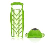 Börner Rallador PowerLine + Protector de Dedos (Set de 2 piezas) • Rallador de Doble Cara • Fino & Grueso • Rallador para Verduras, Frutas, Queso & Chocolate y más • Color: Verde