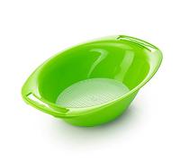 Börner Recipiente recolector con colador para Mandolinas Vital, V5 y V6 • Ensaladera para Cortador de Verdura • Bol para Cortadora de Verduras • Accesorios de Cocina • Color: Verda