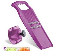Börner Roko PowerLine Cortador de Verduras (Set de 2 piezas) • Rallador Juliana para Cortar Tiras Finas • Cortador de Tiras para Frutas y Verduras • Conjunto Práctico • Color: Violeta