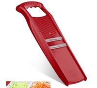 Börner Roko PowerLine Rallador Juliana - Tiras Finas de Verdura - Rojo | Para Verduras Crudas - Corte 1,5 mm - Cuchillas Inox de Doble Cara - Mango Ergonómico - Sin BPA - Made in Germany