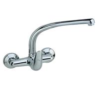 BOET 65652/06 Grifo Monomando para Fregadero de Pared con Caño Fundido, Cromado