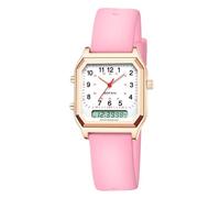 BOFAN Reloj de enfermera de doble pantalla para enfermeras, profesionales médicos, estudiantes, mujeres y hombres, 24 horas con segundo, reloj despertador de fecha, cronómetro, correa de silicona