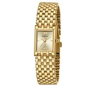 BOFAN Relojes dorados para mujer, reloj de pulsera de cuarzo de lujo con pulsera de acero inoxidable, impermeable, esfera cuadrada de moda casual. Herramienta de ajuste de correa incluida, dorado