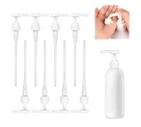 Bofanze 8 Piezas Dispensador Jabon Repuesto, Plásticos Bomba de Jabón para Botellas de 26 a 27 mm, Dispensador Jabón Bomba Cabeza para Líquido Jabonoso o Loción- Blanco