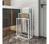 BOFENG Toallero de Metal Blanco de 3 Niveles, 3 Barras, Soporte de Toalla Independiente, Estante de Secado, toallero, Escalera de Almacenamiento, Accesorios de baño, Organizador de Almacenamiento de