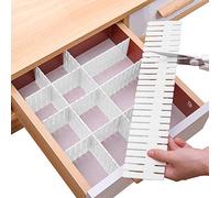 Bofoho Separador de cajones ajustable, organizador de almacenamiento para ordenar el desorden, cubiertos, ropa interior, calcetines, vestidos, escritorio y caja en cocina, baño, dormitorio, oficina