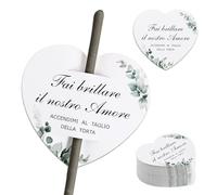 BOFUNX 100pcs Etiquetas de Chispas Brillantes con frases italianos para Boda Eventos de Compromiso Decoraciones de Boda