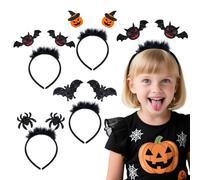 BOFUNX 4pcs Diademas Negra para Disfraz Halloween Accesorios de Cabello Disfraces Cosplay de Fiesta Halloween Carnaval para Mujer Niña Adultos (B)