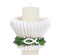 BOFUNX Decoración de Velas de Comunión Protector de Goteos de Velas Colector de Gotas de Velas Protección Antigoteo Portagotas Adorno para Mesa de Vela para Comunión Bautizo Boda Cumpleaños