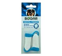 Bogadent Bogar AG Anti-Placa Dedo para cepillar Dientes de Perros Adultos, Paquete de 2.