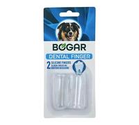 Bogadent Bogar AG Silicona Dedo para Perros, Pack de 2
