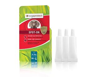 bogaprotect SPOT ON Perro - Protección contra pulgas y garrapatas para perros - 20-30 kg - Antigarrapatas para perros - Protección natural para garrapatas para perros - UBO0353 - Stock para 12 semanas