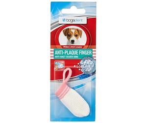 Bogar Bogadent - Cepillo de dientes antiplaca para perros, tecnología patentada de iones de plata, cepillo de dientes para perros en forma de dedo, eliminador de sarro, accesorio para perros, 1 unidad