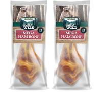 Bogar - Simply Wild - Chuches para Perros - Comida Perros como Complemento de la Alimentación Habitual - Golosina en Forma de Mega Hueso de Jamón - 100% Cerdo Seco - Ayuda a la Masticación
