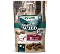 Bogar - Simply Wild - Chuches para Perros - Snacks para Perros De Todos Los Tamaños como Complemento Alimenticio - Huesos Suaves - Premios con Sabor A Ternera - 100G