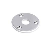Bogart HJ 008-CR - Placa de salida de metal redonda para guitarra, bajo, ukelele, banjo, mandolina con tornillos de montaje
