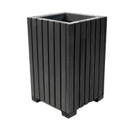 BOGATECO Jardinera de Madera | Maceta 40 x 25 x 25 cm | Para Hierbas en Hogar, Jardín, Balcón, Terraza | Con Inserto de Plástico | Impregnada | Negro