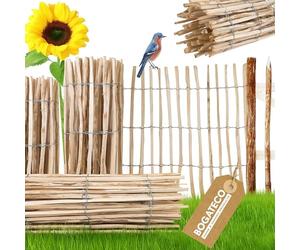 BOGATECO Valla de Madera de Avellano | 500 cm de Largo & 100 cm de Altura | Distancia Entre los Rieles 4-5 cm Jardín | Puede ser Utilizado como una Cubierta de Camas de Vegetales