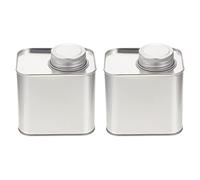 BOGDTF Almacenamiento de tarros de té Almacenamiento de tarros de té, 2 Piezas de latas de Metal, Botes de Cocina, Botes de Cocina, tarros de conservas, latas de hojalata vacías