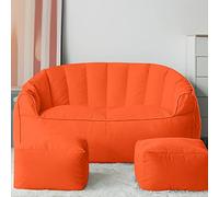 BOGDTF Nuevo sofá Perezoso Doble puf, Adecuado para jardín, Sala de Estar, Dormitorio, Naranja