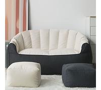 BOGDTF Nuevo sofá Perezoso, puf Doble, Adecuado para jardín, Sala de Estar, Dormitorio, Beige Gris