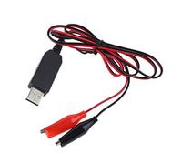 BOGEEL Cable de alimentación USB de 5 V a 1,2 V, 2,4 V, 3,6 V, 4,8 V, repuesto de 1 a 4 piezas de 1,2 V Ni-MH NiCd AA de celdas recargables, plástico