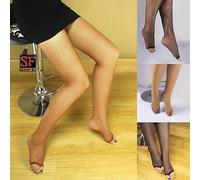 BOGEEL Medias de malla para mujer, con puntera abierta, para danza, medias latinas, color sólido, elásticos, sin dedos, de nailon