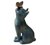 BOGEEL Resistente a la intemperie, lindas miniaturas para jardín, decoración de escritorio, escultura de gatito de resina para patios