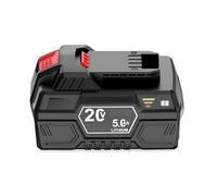 BOGJFC 20V 5Ah Pack Batería 18650 Li-Ion Compatible Con Parkside 20V Team Herramientas PAP 20 A1 PAP 20 B3 Carcasa PA6+TPE Monitorización Activa Celdas Indicador LED 3 Colores(1pcs)