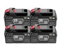 BOGJFC 20V 5Ah Pack Batería 18650 Li-Ion Compatible Con Parkside 20V Team Herramientas PAP 20 A1 PAP 20 B3 Carcasa PA6+TPE Monitorización Activa Celdas Indicador LED 3 Colores(4pcs)