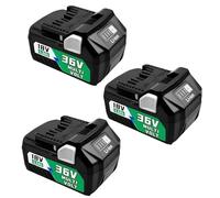 BOGJFC 36V 6800mAh Batería Li-Ion 6.8Ah Repuesto Slide Compatible Para HiKOKI/Hitachi Metabo HPT Herramientas BSL36A18 BSL1850 371751M 372121M Taller(3PCS)