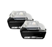 BOGJFC Batería 18V 5Ah/6Ah Li-Ion Sustitución Para Compatible Con Makita DGA504 DTD173 TW004G DTW700 Con BMS Indicador LED Celdas 18650(2PCS 5Ah)