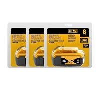 BOGJFC Batería 20V 6Ah Pack Li Ion 18650 Compatible Con DeWalt DCB184 DCB200 Para Taladro Llave De Impacto Uso Exterior 180Wh BMS Indicador LED(3PCS 6.0Ah)