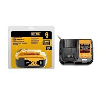 BOGJFC Batería 20V 6Ah Pack Li Ion 18650 Compatible Con DeWalt DCB184 DCB200 Para Taladro Llave De Impacto Uso Exterior 180Wh BMS Indicador LED(1PCS 6.0Ah with Charger)