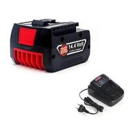 BOGJFC Batería De Iones De Litio Compatible Con Bosch 14,4V Repuesto Para Herramientas Sin Cable, 4Ah 6Ah 8Ah, Para Taladro Y Atornillador, Energía Estable(4.0A Charger)