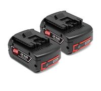 BOGJFC Batería Li Ion 18V 12Ah Compatible Con Bosch Pack De Reemplazo Para BAT609 BAT618 BAT620 Para Taladros Sierras Y Herramientas De Jardín Formato Prismático Rojo Negro(2PCS Battery)
